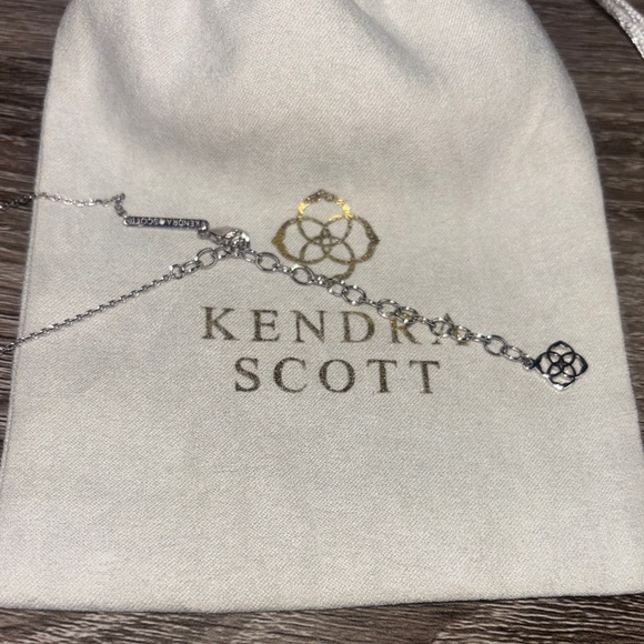 Kendra Scott Silver and Platinum Drusy Necklace & Earring Set - Picture 4 of 5